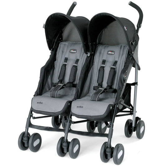 Chicco Echo Twin Stroller - Coal - 06079354220070
