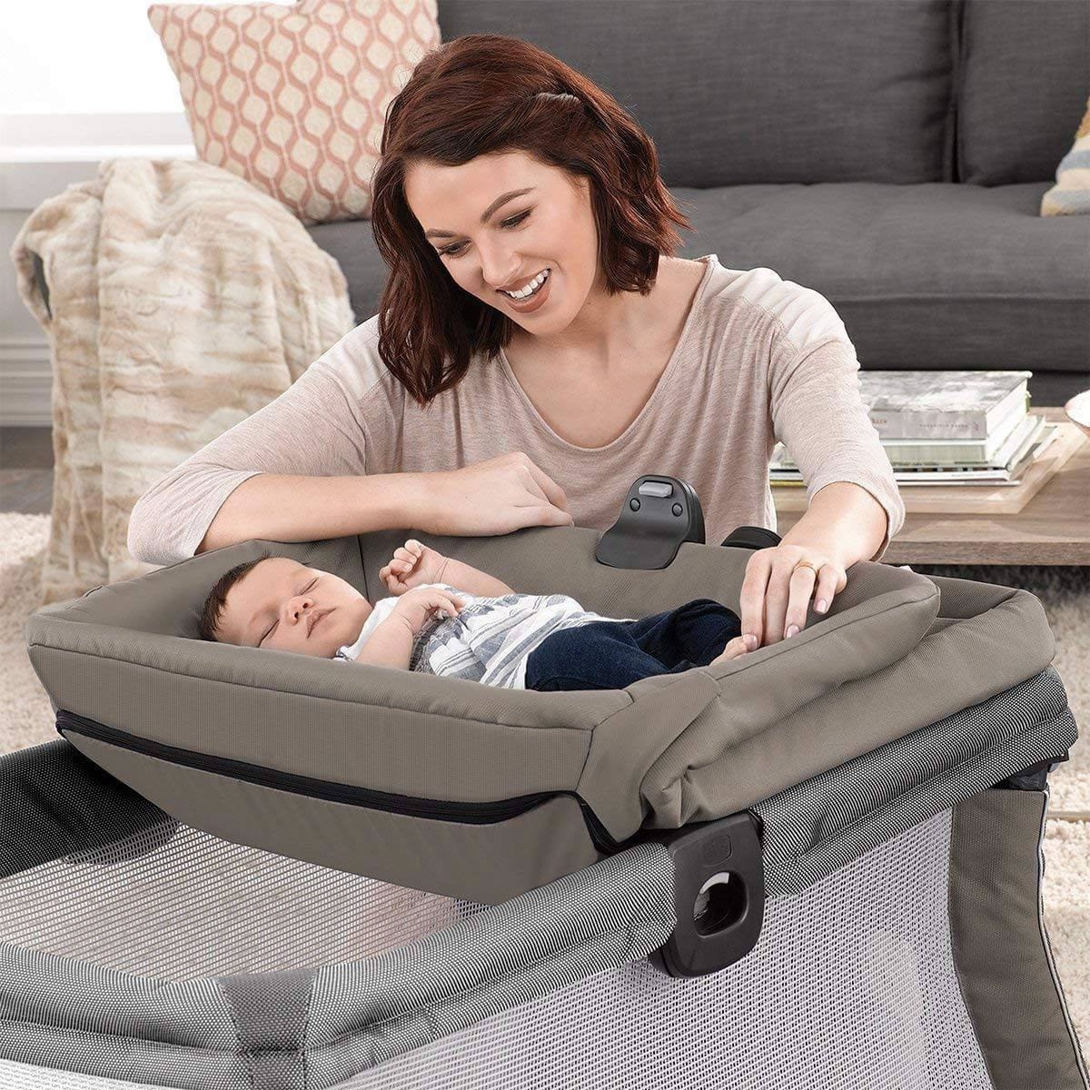 Chicco FastAsleep Full-Size Travel Playard - Dune