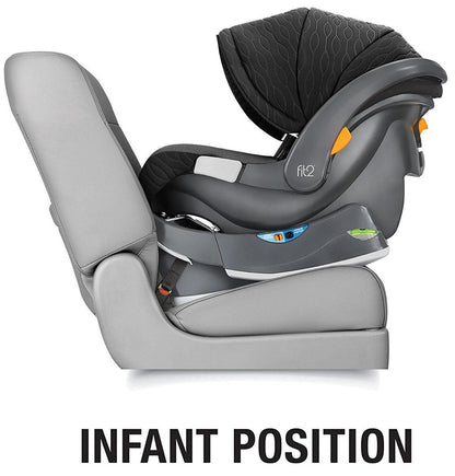 Chicco Fit2 Air Rear-Facing Infant & Toddler Car Seat with Anti-Rebound Bar - Marina - 07079443420070