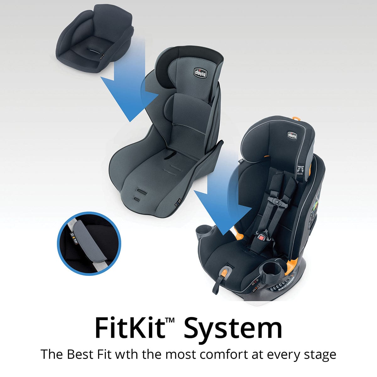 Chicco Fit4 Adapt 4-in-1 All-In-One Convertible Car Seat - Element - 06079645780070