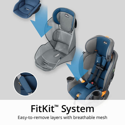 Chicco Fit4 Adapt 4-in-1 All-In-One Convertible Car Seat - Vapor - 08079646050070