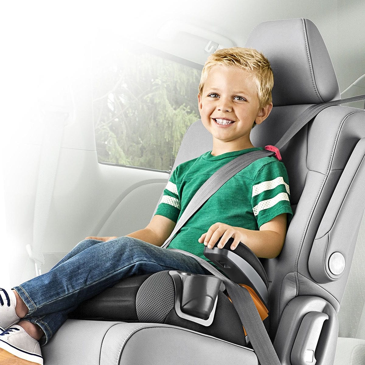 Chicco GoFit Backless Belt Positioning Booster Car Seat - Shark - 04079751230070