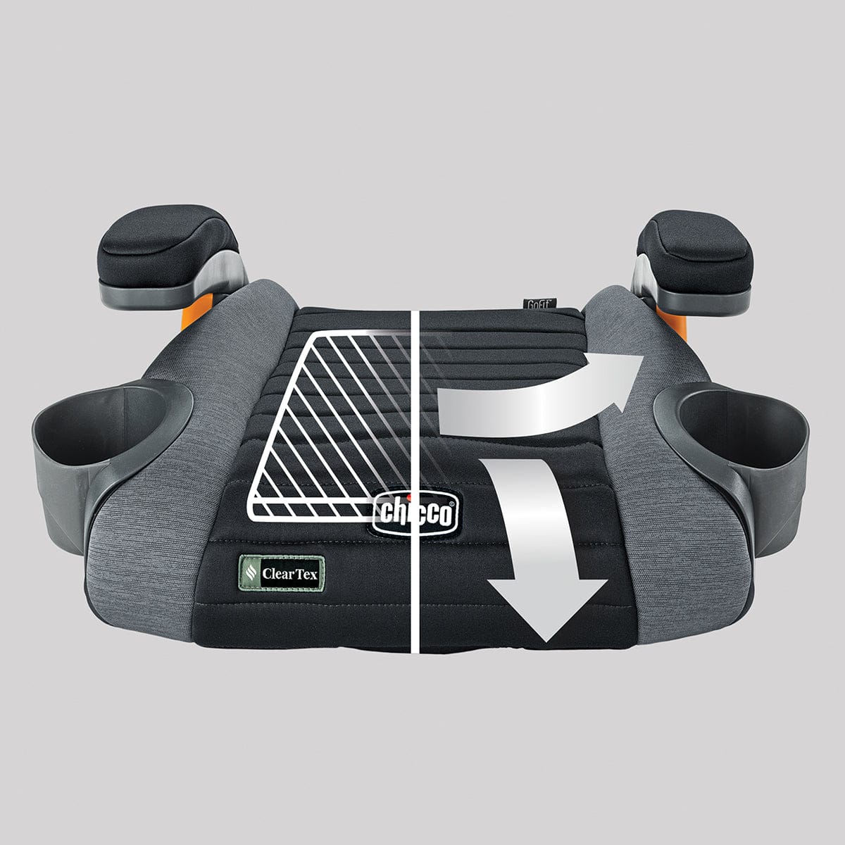 Chicco GoFit ClearTex Backless Booster Car Seat - Shadow - 07087092270070