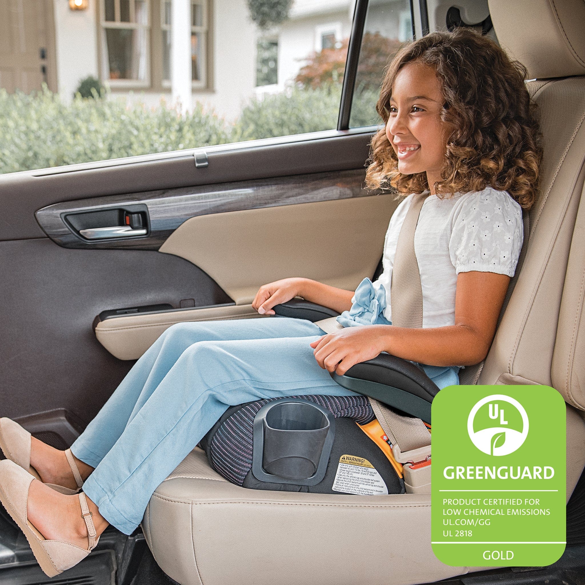 Chicco GoFit ClearTex Plus Backless Booster Car Seat - Obsidian
