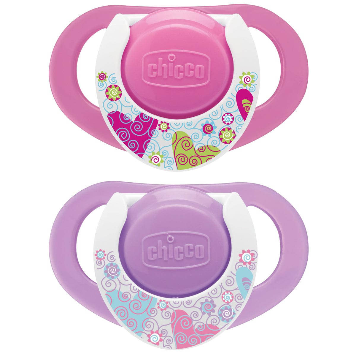 Chicco Hard Shield Orthodontic Pacifiers - Pink - 12M+ - 00005718000070