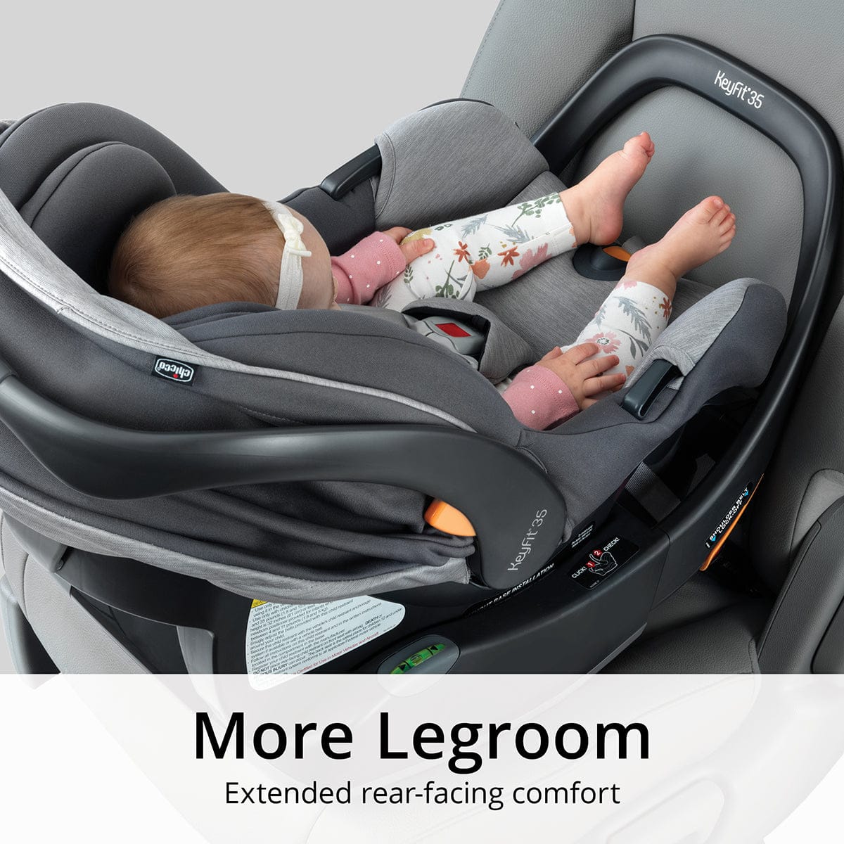 Chicco KeyFit 35 ClearTex Infant Car Seat with Anti-Rebound Bar - Legend - 08079737180070