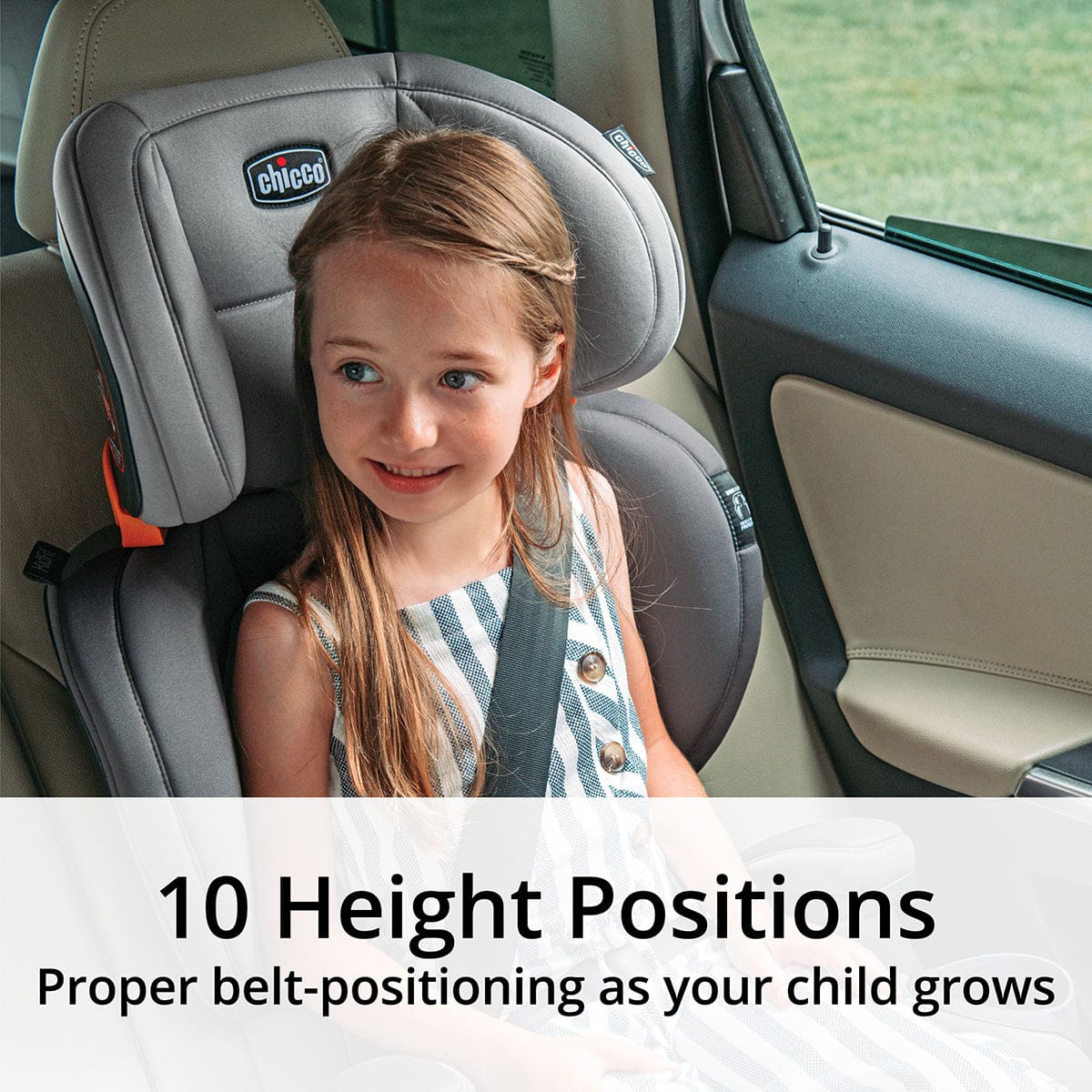 Chicco KidFit ClearTex Plus 2-in-1 Belt Positioning Booster Car Seat - Drift - 00079627120070