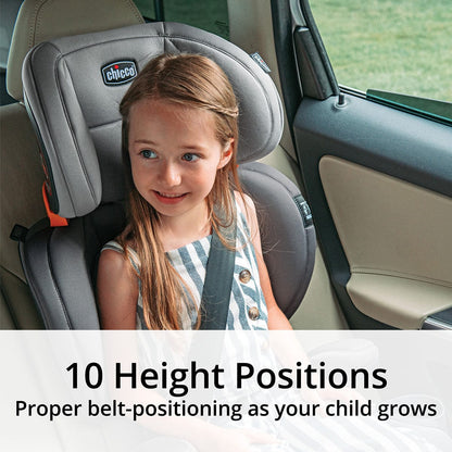 Chicco KidFit ClearTex Plus 2-in-1 Belt Positioning Booster Car Seat - Obsidian - 08079627240070