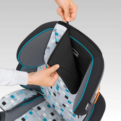 Chicco KidFit Zip 2-in-1 Belt Positioning Booster Car Seat - Genesis - 04079485930070