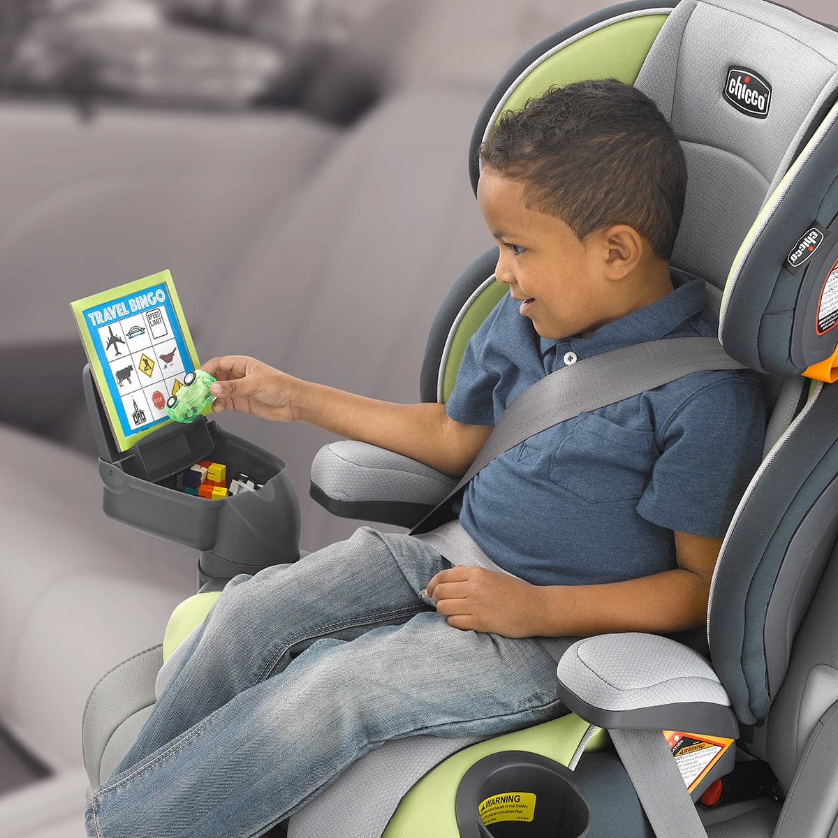 Chicco Kidfit Zip 2-in-1 Belt Positioning Booster Car Seat - Marina - 07079485420070