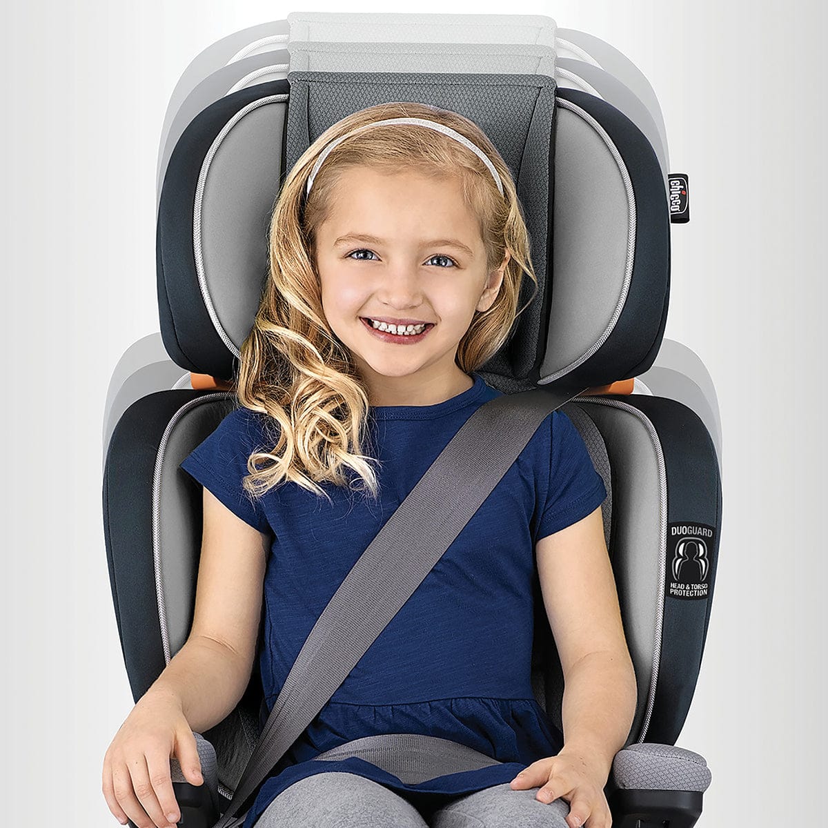 Chicco Kidfit Zip 2-in-1 Belt Positioning Booster Car Seat - Marina - 07079485420070