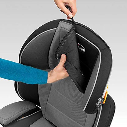 Chicco KidFit Zip 2-in-1 Belt Positioning Booster Car Seat - Steel Grey - 00079485070070