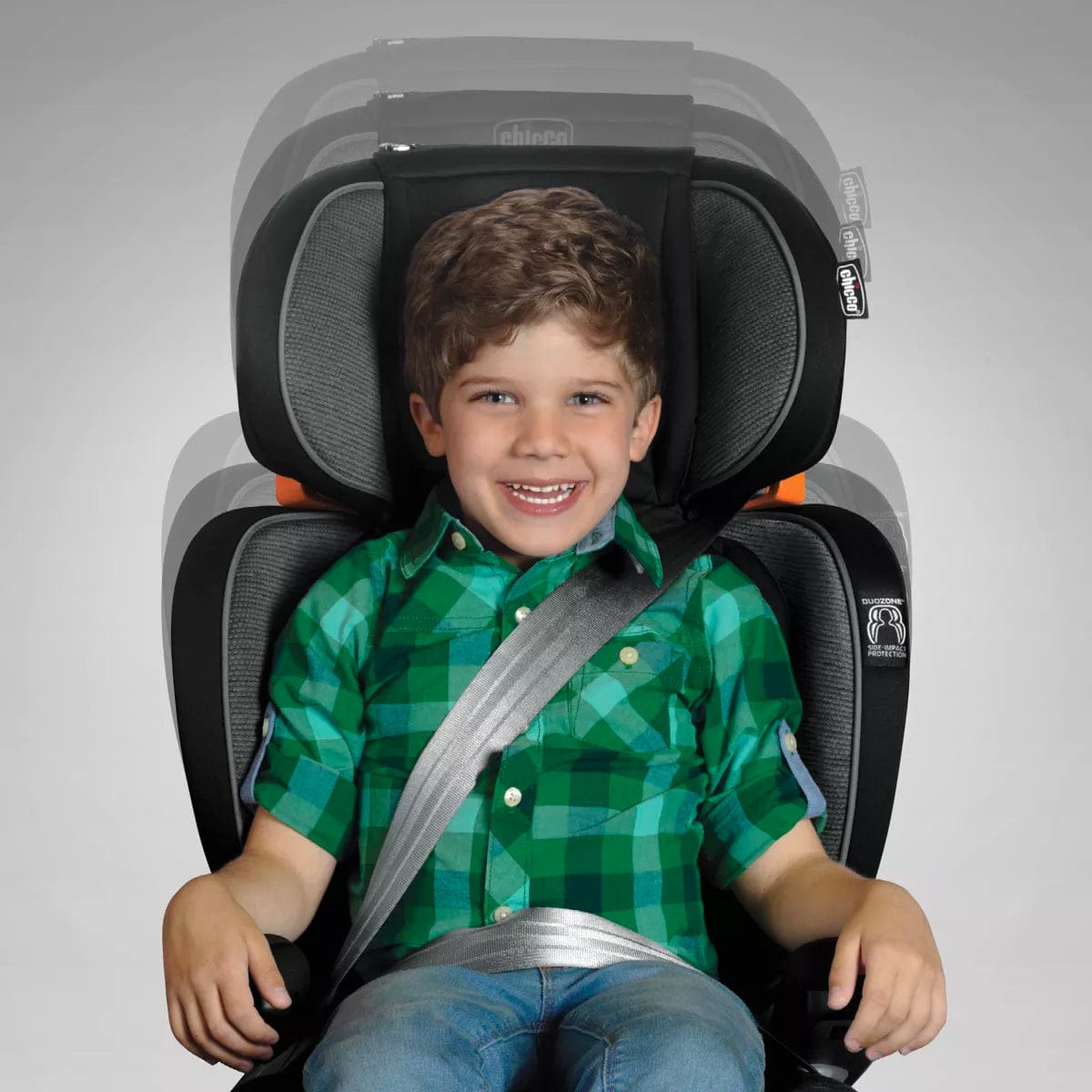 Chicco KidFit Zip Air Plus 2-in-1 High Back Belt Positioning Booster Car Seat - Atmos