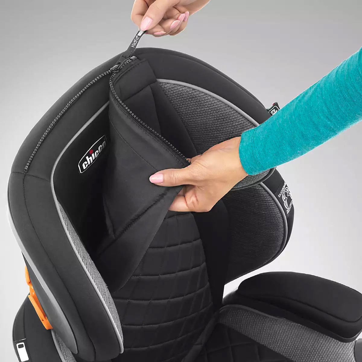 Chicco KidFit Zip Air Plus 2-in-1 High Back Belt Positioning Booster Car Seat - Atmos