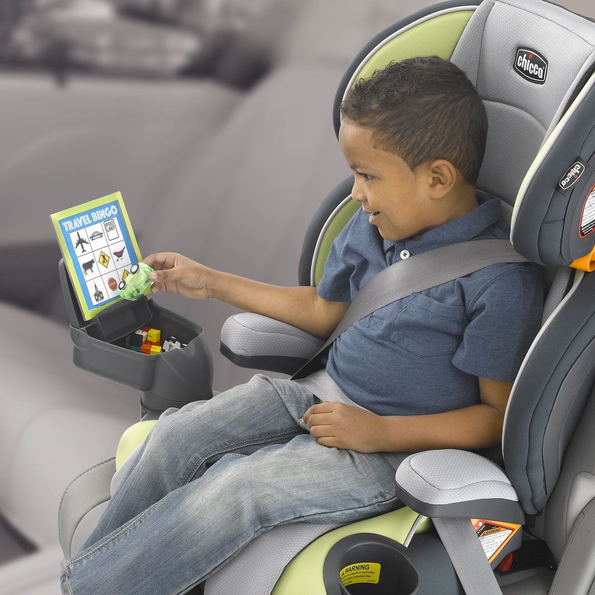 Chicco KidFit Zip Plus 2-in-1 High Back Belt Positioning Booster Car Seat - Seascape - 06079680390070