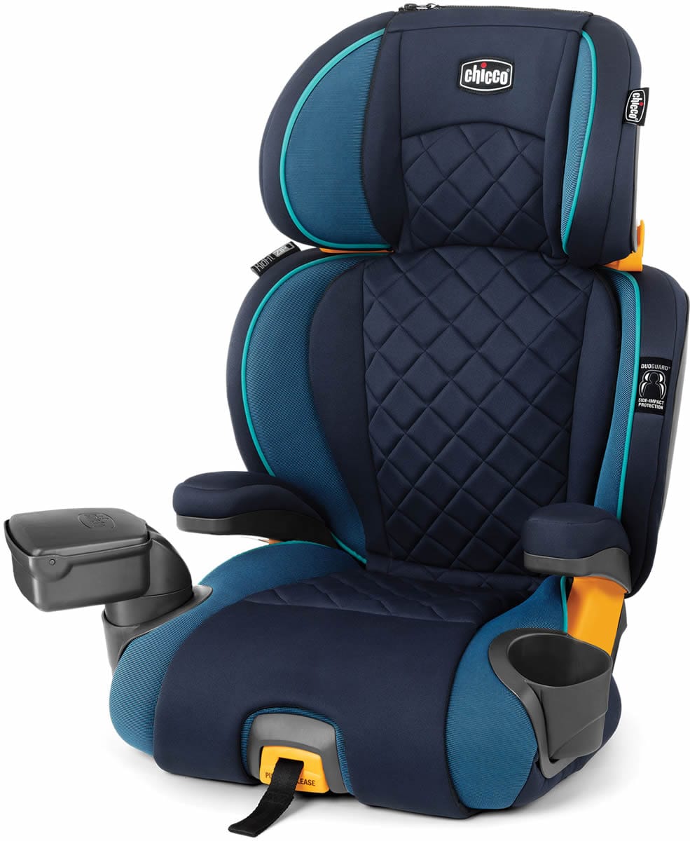 Chicco KidFit Zip Plus 2-in-1 High Back Belt Positioning Booster Car Seat - Seascape - 06079680390070