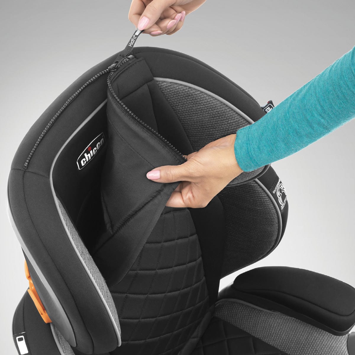 Chicco KidFit Zip Plus 2-in-1 High Back Belt-Positioning Booster Car Seat - Taurus - 04079680030070