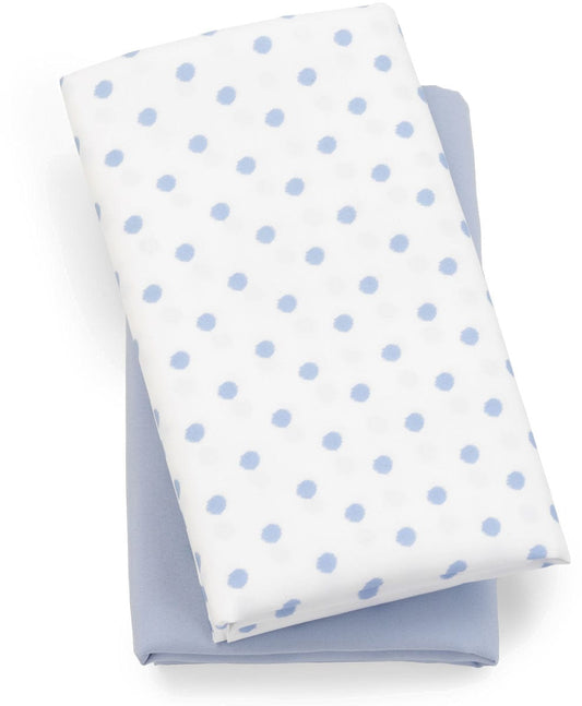 Chicco Lullaby Playard Fitted Sheet, 2-Pack - Blue Dot - 06079575790070