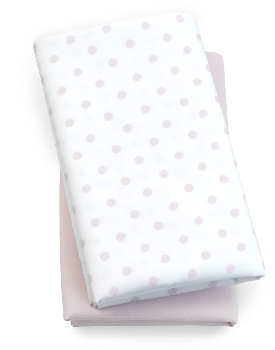 Chicco Lullaby Playard Fitted Sheet, 2-Pack- Pink Dot - 05079575230070