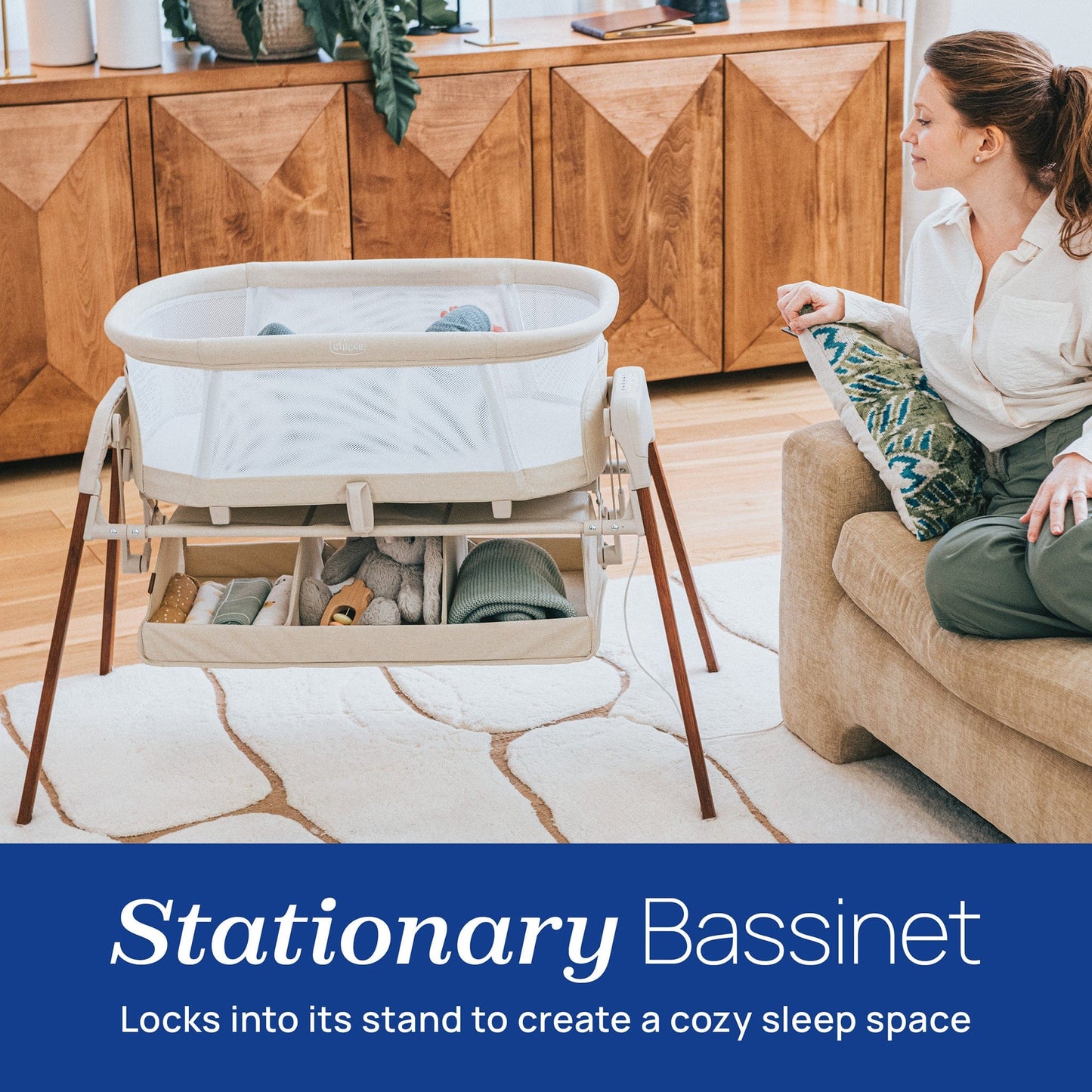 Chicco LullaGlide Plus 3-in-1 Bassinet - Serene - 05087119730070