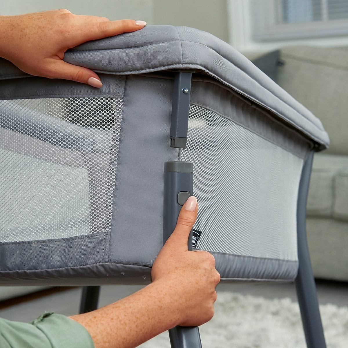 Chicco LullaGo Anywhere Portable Bassinet - Grey Star - 00079061840070