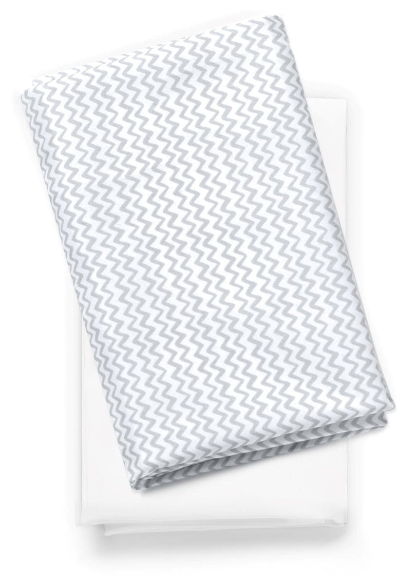 Chicco LullaGo Anywhere Sheets, 2-Pack - White Doodle - 06087131160070
