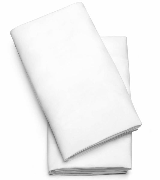 Chicco LullaGo Bassinet Sheets, 2-Pack - White - 06079707300070