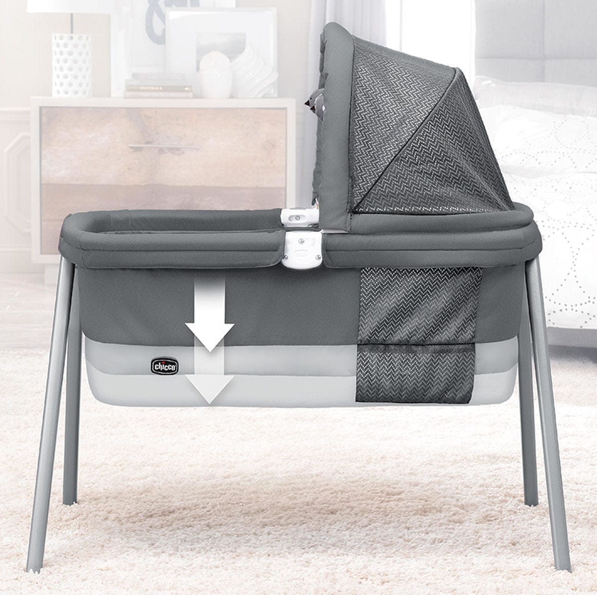 Chicco Lullago Deluxe Portable Bassinet - Taupe - 00079772100070