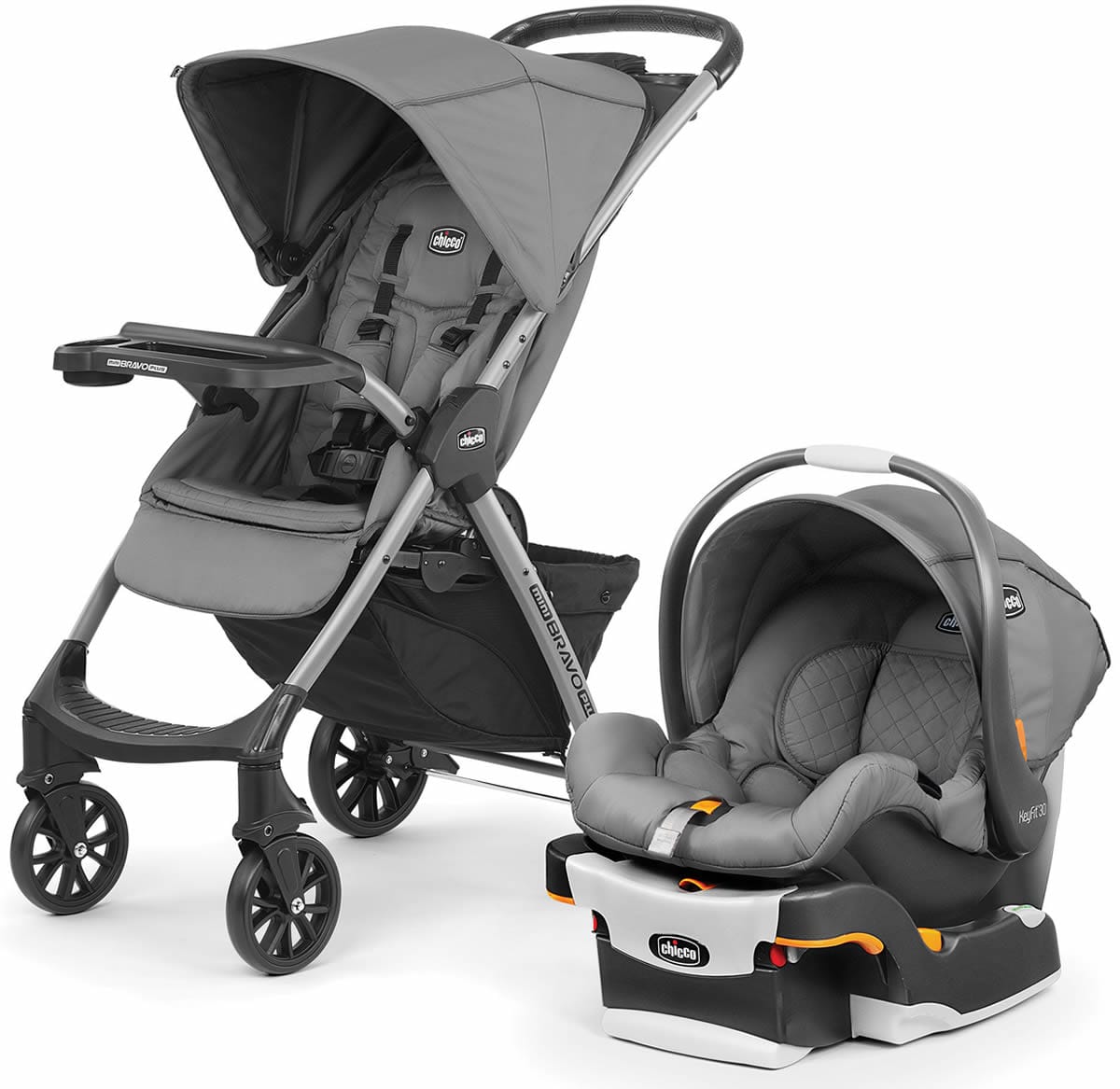 Chicco Mini Bravo Plus Travel System - Slate - 00079660040070