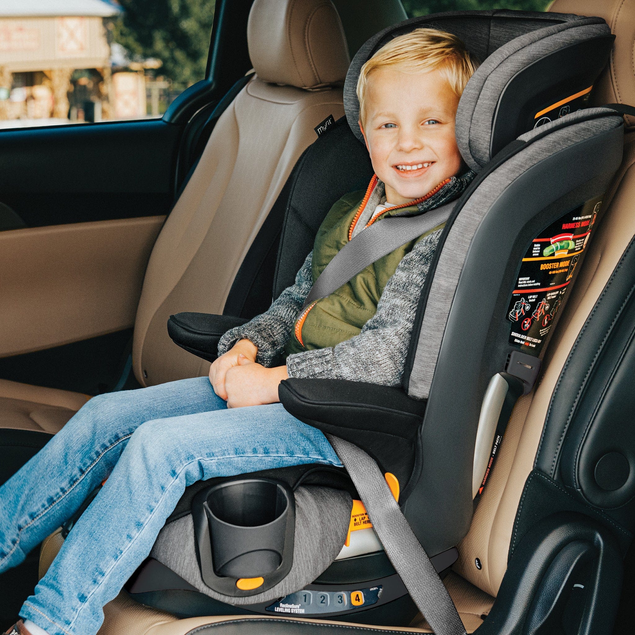 Chicco MyFit Harness Booster Car Seat - Iron – Albee Baby