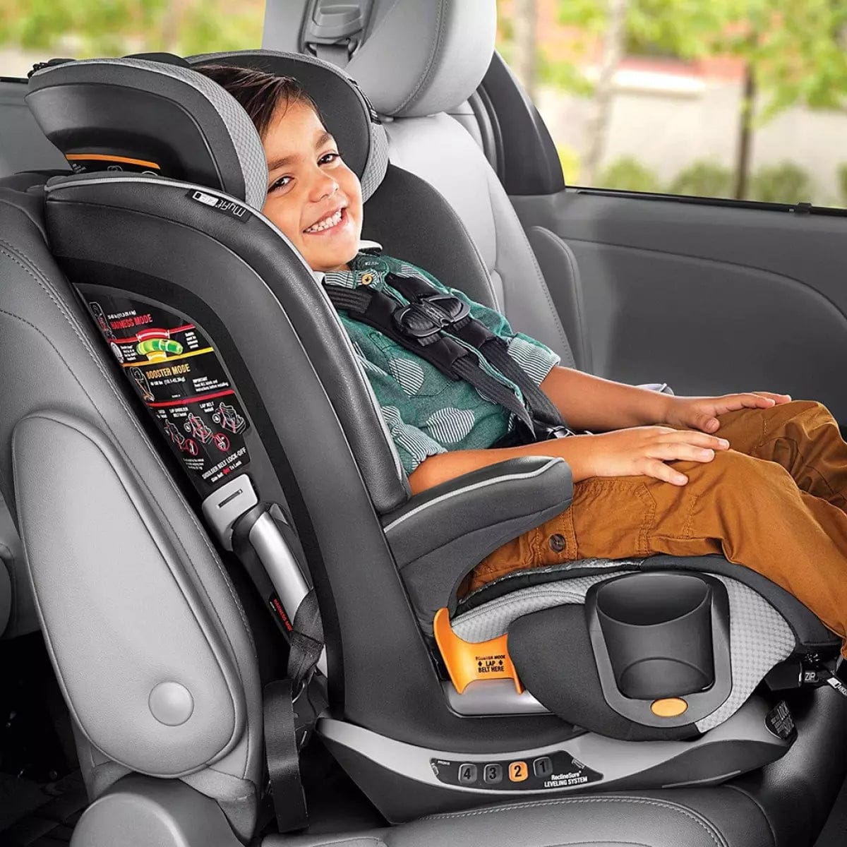 Chicco MyFit Zip Air Harness + Booster Car Seat - Atmos - 04079561190070