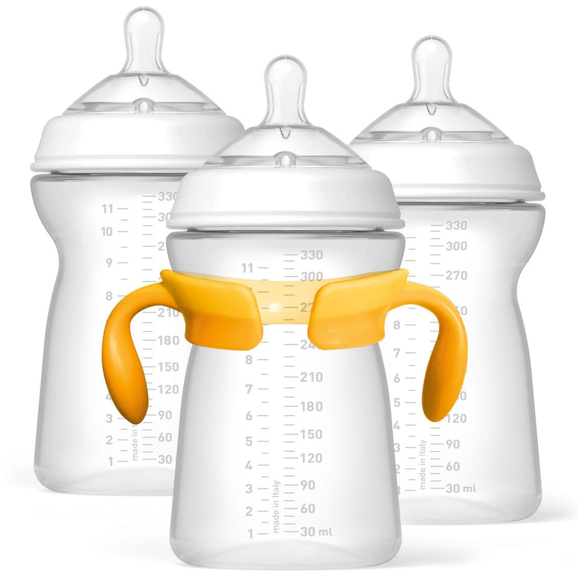 Chicco NaturalFit 11 oz Bottles, 3-Pack - 6M+ - 00080737500070