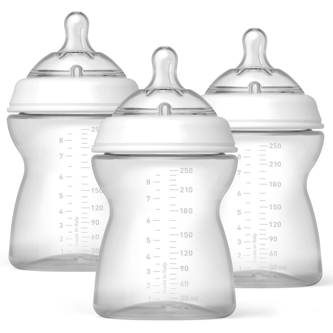 Chicco NaturalFit 8 oz Bottles, 3-Pack - 4M+ - 00080725500070