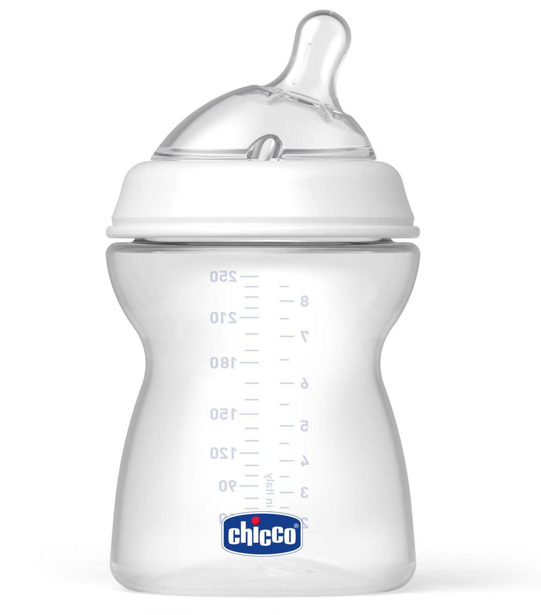 Chicco NaturalFit 8 oz Stage 1 Bottle, Medium Flow - 2M+ - 00080723000070