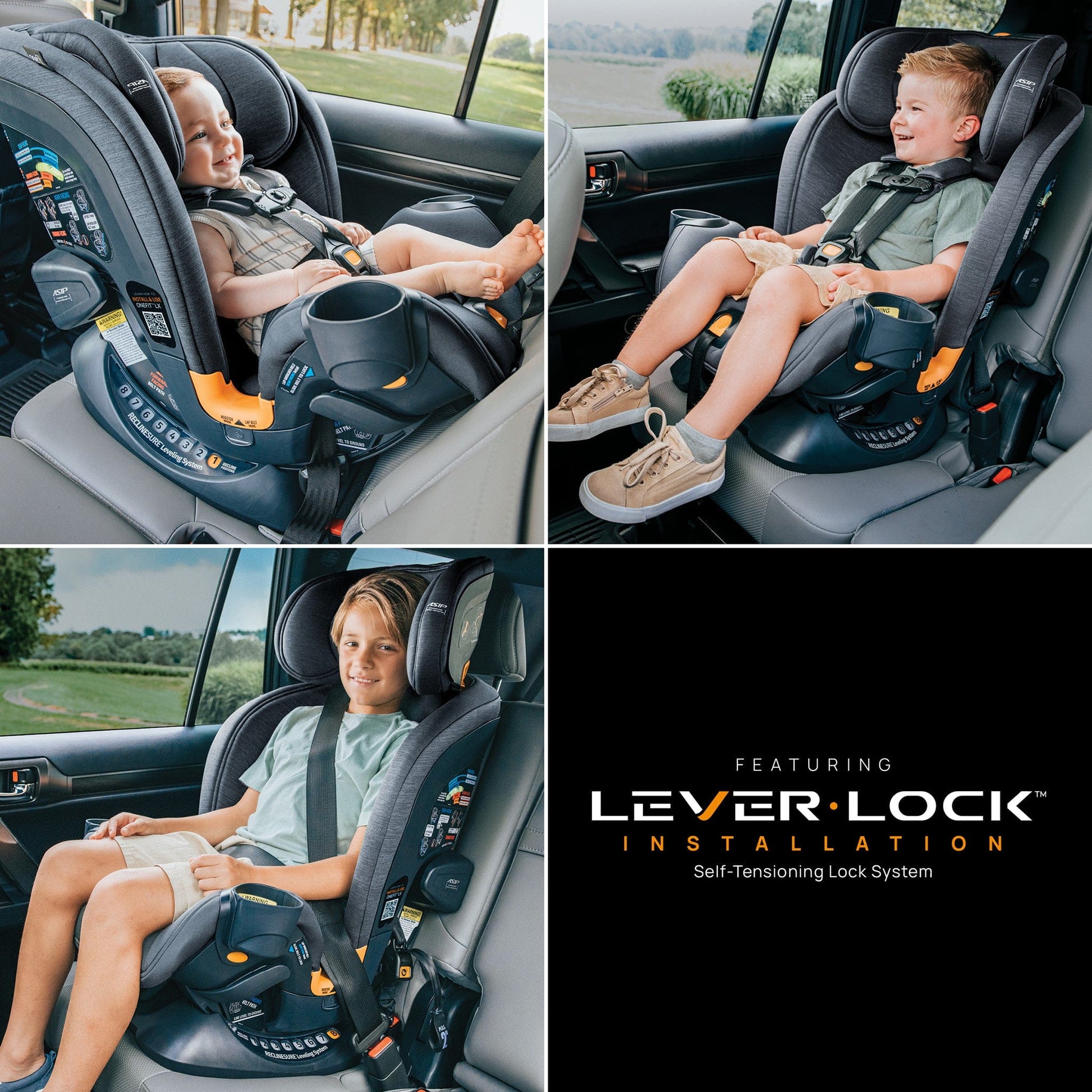 Chicco OneFit LX ClearTex All-in-One Convertible Car Seat - Lupine - 07087144350070