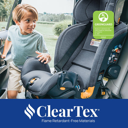 Chicco OneFit LX ClearTex All-in-One Convertible Car Seat - Smoke - 00087144040070