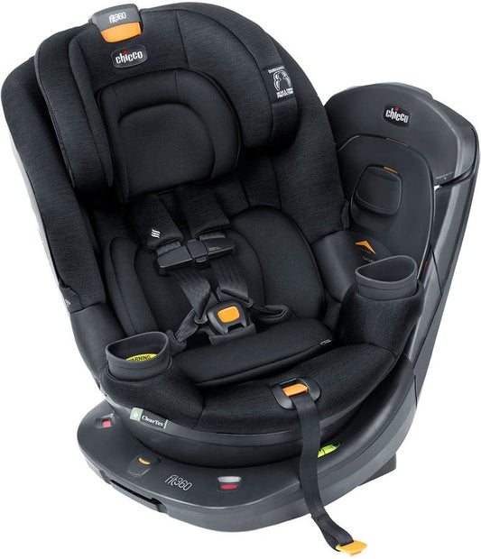 Chicco OPEN BOX Fit360 ClearTex Rotating Convertible Car Seat - Black - 06079690950070-OB