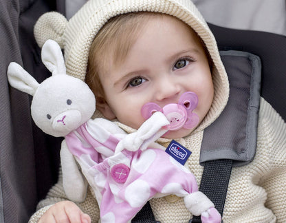 Chicco Pocket Buddies Pacifier Holder - Pink - 00008012100070