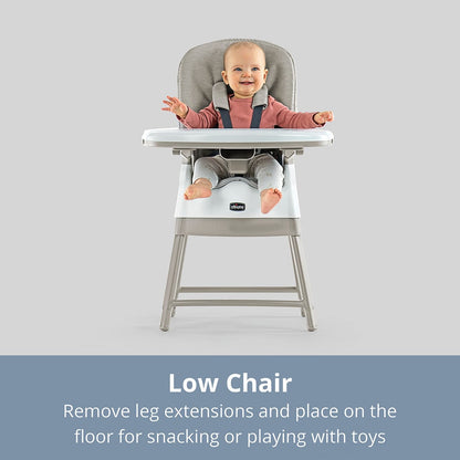 Chicco Stack Hi-Lo 6-in-1 Multi-Use High Chair - Sand - 05087134870070