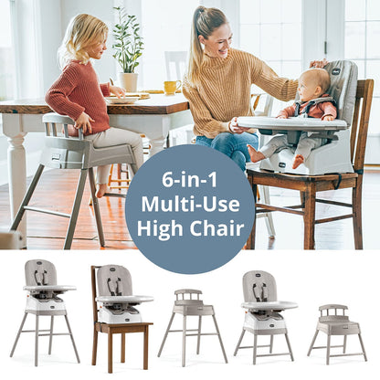 Chicco Stack Hi-Lo 6-in-1 Multi-Use High Chair - Sand - 05087134870070