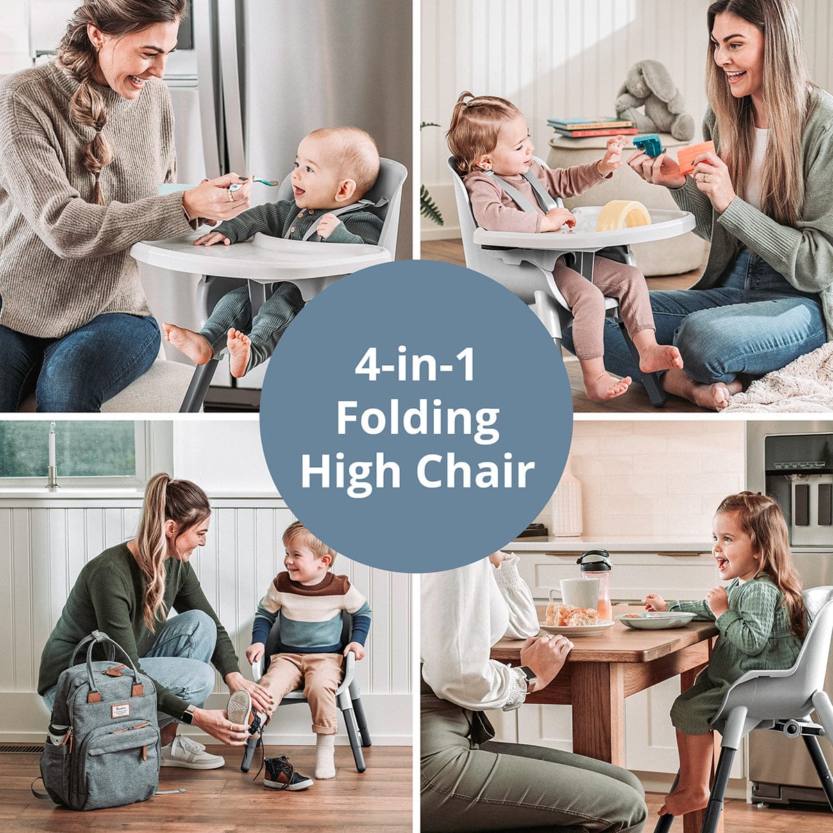 Chicco Zest 4-in-1 Folding High Chair - Capri - 04087108580070