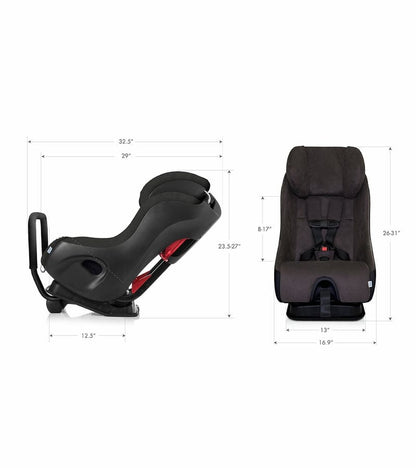 Clek Fllo Convertible Car Seat + Drink & Mat Thingy Bundle - Carbon (Jersey Knit) - FL19U1-JBB-DMTB