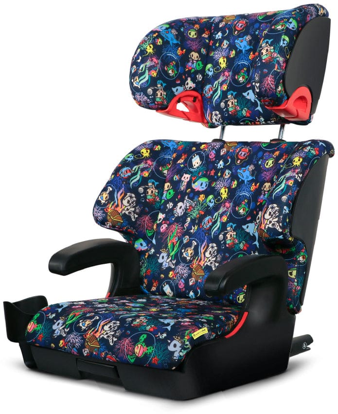 Clek Oobr High Back Belt Positioning Booster Car Seat - Tokidoki Reef Rider (Jersey Knit) - OB11U2-TKRR