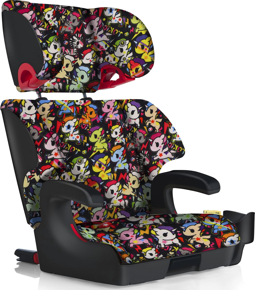 Clek Oobr High Back Belt Positioning Booster Car Seat - Tokidoki Unicorno Disco - OB11U2-TKUDB