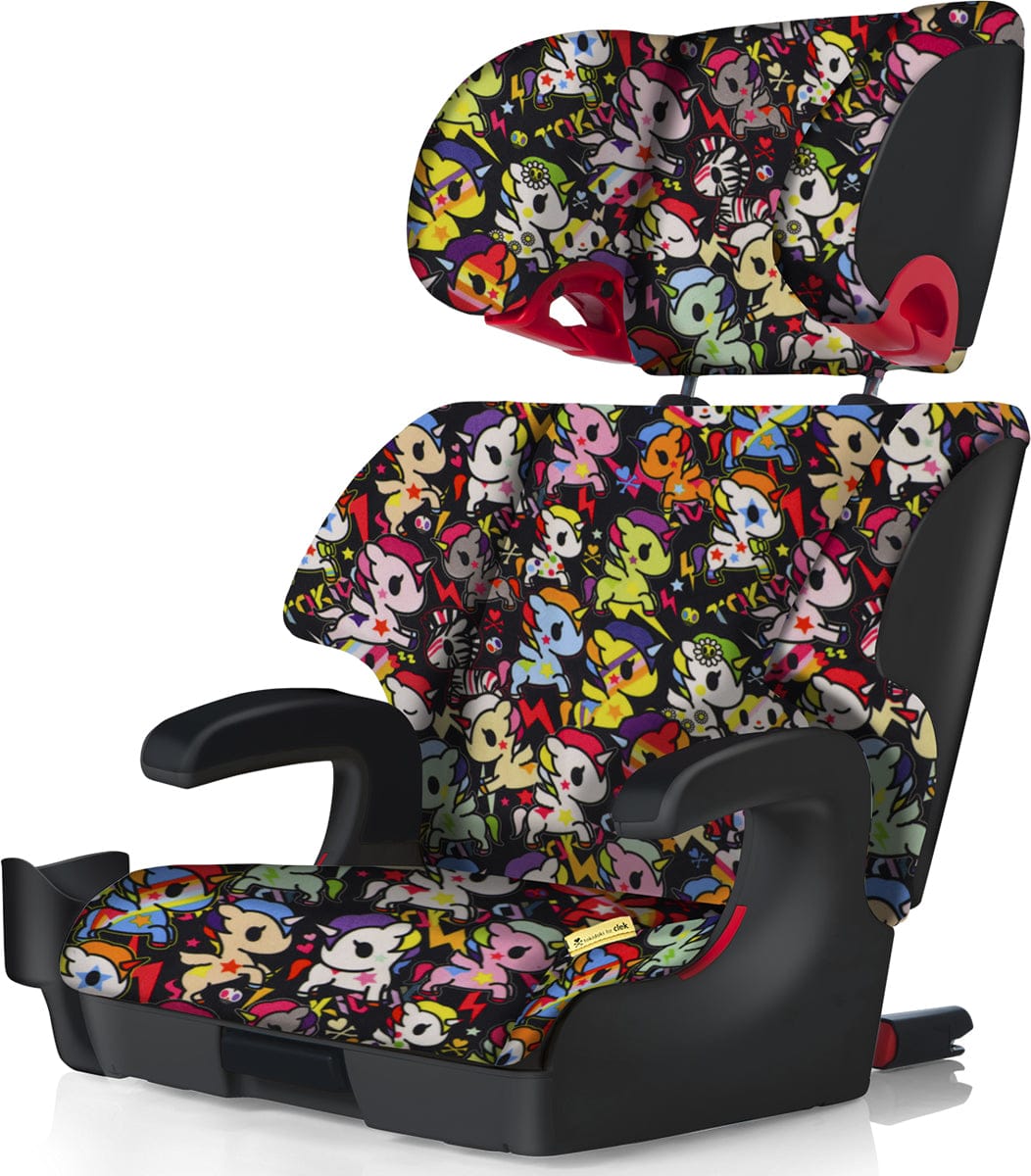 Clek Oobr High Back Belt Positioning Booster Car Seat - Tokidoki Unicorno Disco - OB11U2-TKUDB