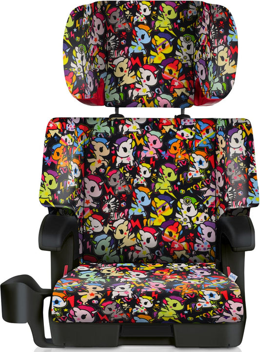 Clek Oobr High Back Belt Positioning Booster Car Seat - Tokidoki Unicorno Disco - OB11U2-TKUDB