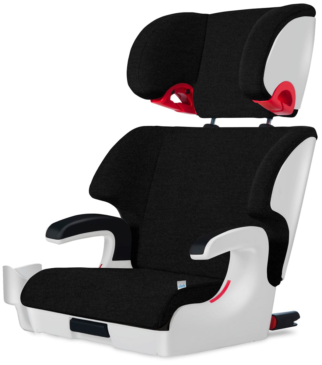 Clek Oobr High Back Belt Positioning Booster Car Seat - White Carbon Jersey Knit (Albee Exclusive)