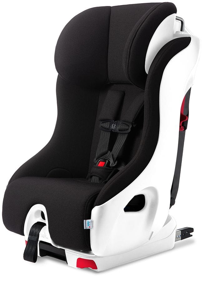 Clek OPEN BOX Foonf Narrow Convertible Car Seat with Anti-Rebound Bar - Railroad / White (Albee Exclusive) - FO19U1-RRW-OB