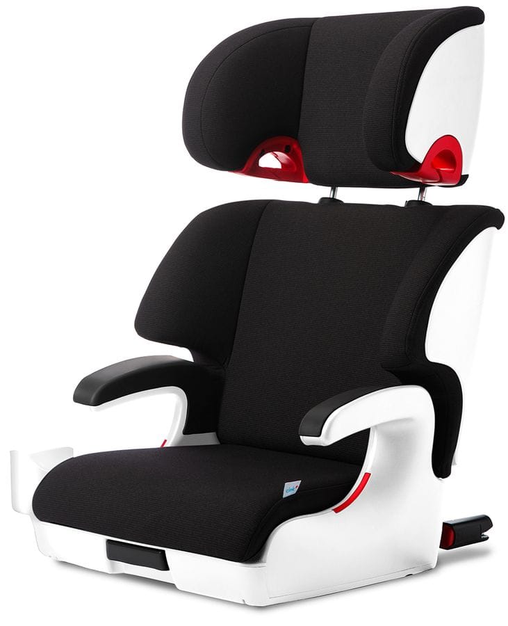 Clek OPEN BOX Oobr High Back Belt Positioning Booster Car Seat - Railroad / White (Albee Exclusive) - OB22U2-RRW-ob