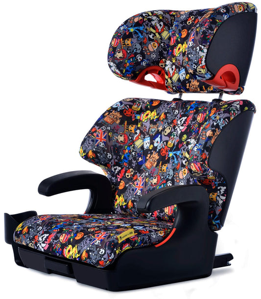 Clek OPEN BOX Oobr High Back Belt Positioning Booster Car Seat - Tokidoki Rebel 2.0 - OB11U2-TKRBB-ob